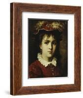 Portrait of a Young Girl, 1876-Leon Joseph Florentin Bonnat-Framed Giclee Print