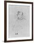 Portrait of a Young Girl, 1887 (Black Lead on Paper)-Berthe Morisot-Framed Giclee Print