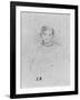 Portrait of a Young Girl, 1887 (Black Lead on Paper)-Berthe Morisot-Framed Giclee Print