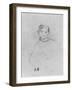 Portrait of a Young Girl, 1887 (Black Lead on Paper)-Berthe Morisot-Framed Giclee Print