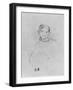 Portrait of a Young Girl, 1887 (Black Lead on Paper)-Berthe Morisot-Framed Giclee Print