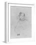 Portrait of a Young Girl, 1887 (Black Lead on Paper)-Berthe Morisot-Framed Giclee Print