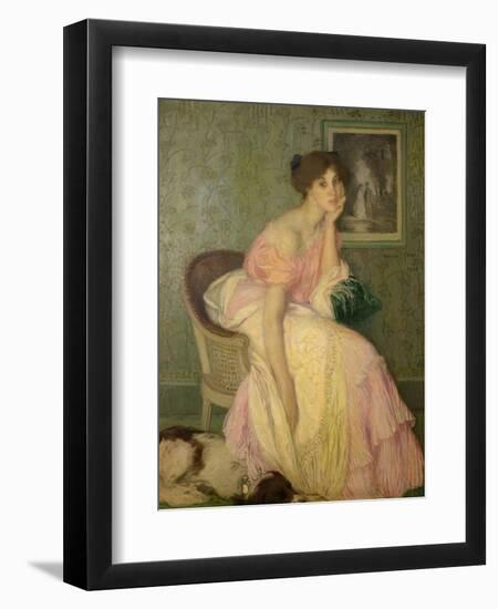 Portrait of a Young Girl, 1906-Edmond-francois Aman-jean-Framed Giclee Print