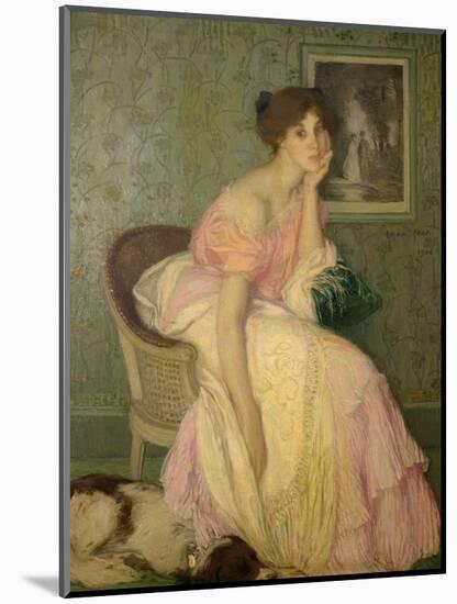 Portrait of a Young Girl, 1906-Edmond-francois Aman-jean-Mounted Giclee Print