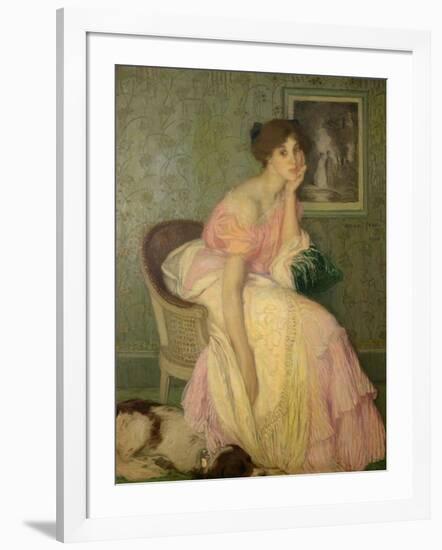 Portrait of a Young Girl, 1906-Edmond-francois Aman-jean-Framed Giclee Print