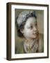 Portrait of a Young Girl, Bust-Length, Her Head Turned to the Right-Francois Boucher-Framed Giclee Print