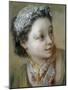 Portrait of a Young Girl, Bust-Length, Her Head Turned to the Right-Francois Boucher-Mounted Giclee Print