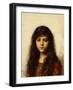 Portrait of a Young Girl by Alexei Alexevich Harlamoff-Alexei Alexevich Harlamoff-Framed Giclee Print