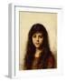 Portrait of a Young Girl by Alexei Alexevich Harlamoff-Alexei Alexevich Harlamoff-Framed Giclee Print