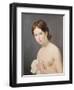 Portrait of a Young Girl. c. 1795-Jacques-Louis David-Framed Giclee Print