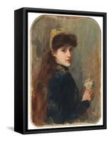 Portrait of a Young Girl, C.1877-1880 (Oil on Canvas)-Henri Gervex-Framed Stretched Canvas