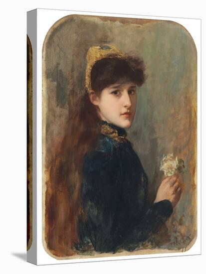 Portrait of a Young Girl, C.1877-1880 (Oil on Canvas)-Henri Gervex-Stretched Canvas