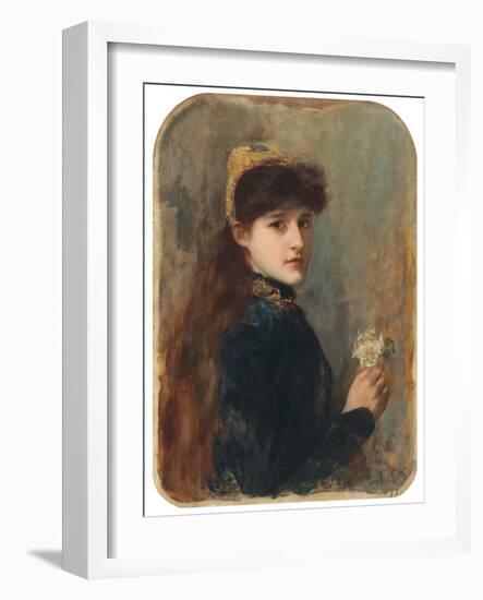 Portrait of a Young Girl, C.1877-1880 (Oil on Canvas)-Henri Gervex-Framed Giclee Print