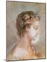 Portrait of a Young Girl (Chalk and Sanguine on Paper)-Francois Boucher-Mounted Giclee Print