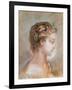 Portrait of a Young Girl (Chalk and Sanguine on Paper)-Francois Boucher-Framed Giclee Print