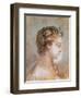 Portrait of a Young Girl (Chalk and Sanguine on Paper)-Francois Boucher-Framed Giclee Print