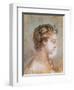 Portrait of a Young Girl (Chalk and Sanguine on Paper)-Francois Boucher-Framed Giclee Print