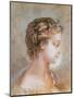 Portrait of a Young Girl (Chalk and Sanguine on Paper)-Francois Boucher-Mounted Giclee Print