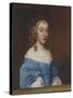 Portrait of a Young Girl in a Blue Dress-Sir Peter Lely-Stretched Canvas