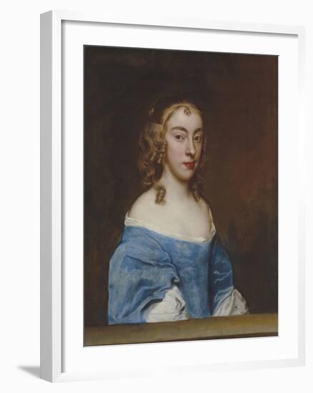 Portrait of a Young Girl in a Blue Dress-Sir Peter Lely-Framed Giclee Print