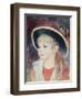 Portrait of a Young Girl in a Blue Hat, 1881-Pierre-Auguste Renoir-Framed Giclee Print