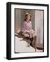 Portrait of a Young Girl in a Pink Dress and a Straw Hat-Harry Watson-Framed Giclee Print