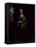Portrait of a Young Girl in Green-Sir Peter Lely-Framed Stretched Canvas