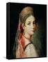 Portrait of a Young Girl in Sarafan and Kokoshnik, 1820s-Mauro Gandolfi-Framed Stretched Canvas