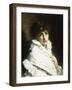 Portrait of a Young Girl in White-Gustave Jacquet-Framed Giclee Print