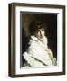 Portrait of a Young Girl in White-Gustave Jacquet-Framed Giclee Print