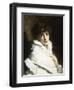 Portrait of a Young Girl in White-Gustave Jacquet-Framed Giclee Print