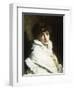 Portrait of a Young Girl in White-Gustave Jacquet-Framed Giclee Print