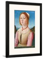 Portrait of a Young Girl, Noli Me Tangere-Lorenzo Credi-Framed Art Print