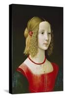 Portrait of a Young Girl. Probably About 1490-Domenico Ghirlandaio-Stretched Canvas