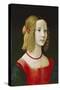 Portrait of a Young Girl. Probably About 1490-Domenico Ghirlandaio-Stretched Canvas