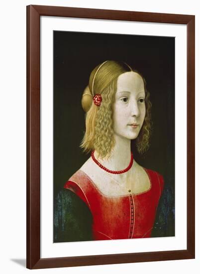 Portrait of a Young Girl. Probably About 1490-Domenico Ghirlandaio-Framed Giclee Print