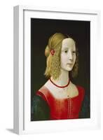 Portrait of a Young Girl. Probably About 1490-Domenico Ghirlandaio-Framed Giclee Print