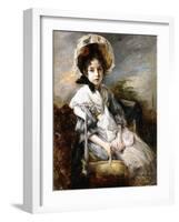 Portrait of a Young Girl Seated in a Landscape-Jacques-emile Blanche-Framed Giclee Print