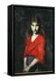 Portrait of a Young Girl, The Shiverer-Jean-Jacques Henner-Framed Stretched Canvas