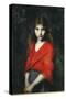 Portrait of a Young Girl, The Shiverer-Jean-Jacques Henner-Stretched Canvas