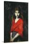 Portrait of a Young Girl, The Shiverer-Jean-Jacques Henner-Stretched Canvas