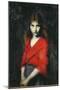 Portrait of a Young Girl, The Shiverer-Jean-Jacques Henner-Mounted Giclee Print