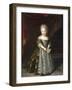 Portrait of a Young Girl wearing an Embroidered Lace-Trimmed Dress-Louis Ferdinand Elle-Framed Giclee Print