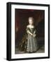 Portrait of a Young Girl wearing an Embroidered Lace-Trimmed Dress-Louis Ferdinand Elle-Framed Giclee Print