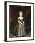 Portrait of a Young Girl wearing an Embroidered Lace-Trimmed Dress-Louis Ferdinand Elle-Framed Giclee Print