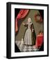 Portrait of a Young Girl with a Bird on Her Finger and a Dog at Her Feet, 1632-null-Framed Giclee Print