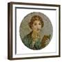 Portrait of a Young Girl with Pen and Writing Tablet-null-Framed Premium Giclee Print