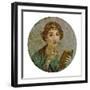 Portrait of a Young Girl with Pen and Writing Tablet-null-Framed Premium Giclee Print