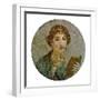 Portrait of a Young Girl with Pen and Writing Tablet-null-Framed Premium Giclee Print