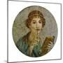 Portrait of a Young Girl with Pen and Writing Tablet-null-Mounted Premium Giclee Print